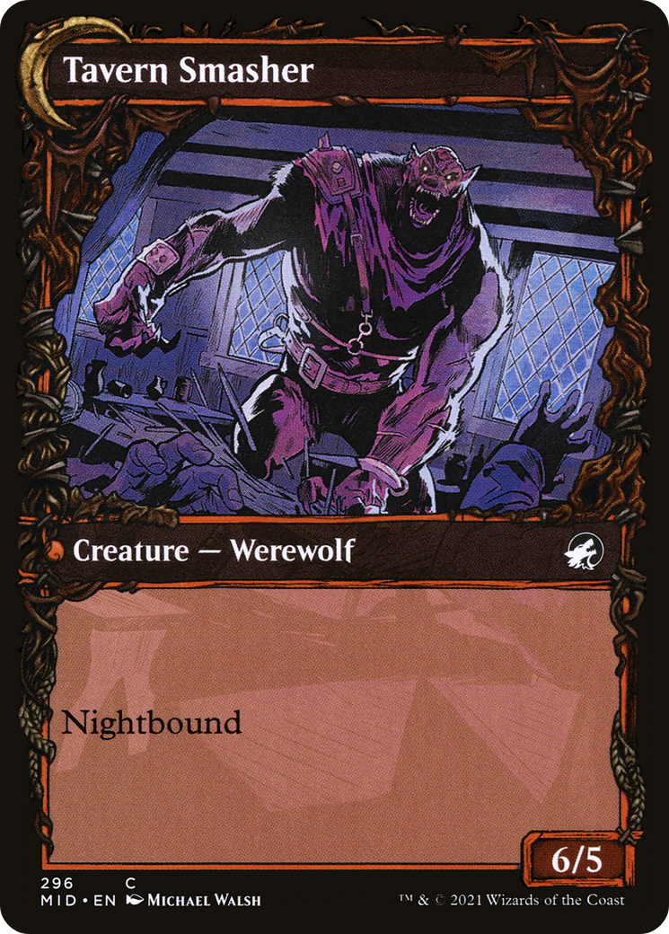 Tavern Ruffian // Tavern Smasher (MID-296) - common: (Showcase, Double Faced Transform)