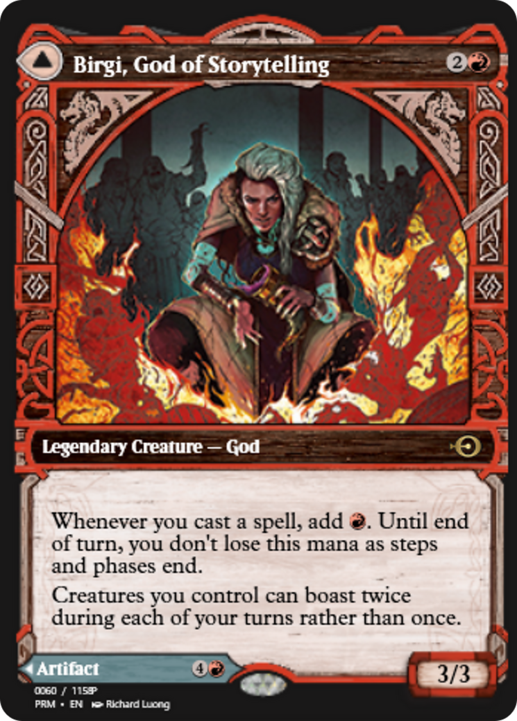 Birgi, God of Storytelling // Harnfel, Horn of Bounty (PRM-88320) - rare - Foil