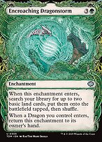 Encroaching Dragonstorm (TDM-305) - uncommon: (Showcase, enchantment)