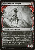 Kolaghan Warmonger (MAT-067) - uncommon: (Showcase) - Foil