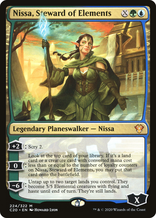 Nissa, Steward of Elements (C20-224) - mythic