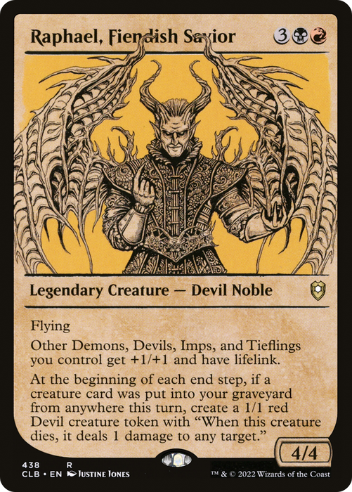 Raphael, Fiendish Savior (CLB-438) - rare: (Showcase) - Foil