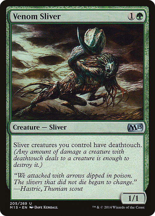 Venom Sliver (M15-205) - uncommon - Foil