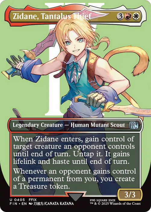 Zidane, Tantalus Thief (FIN-405) - uncommon (Borderless) - Foil