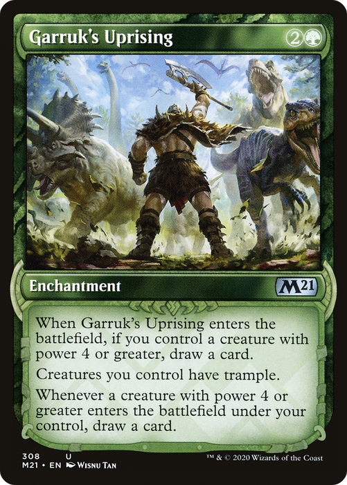 Garruk's Uprising (M21-308) - uncommon: (Showcase) - Foil
