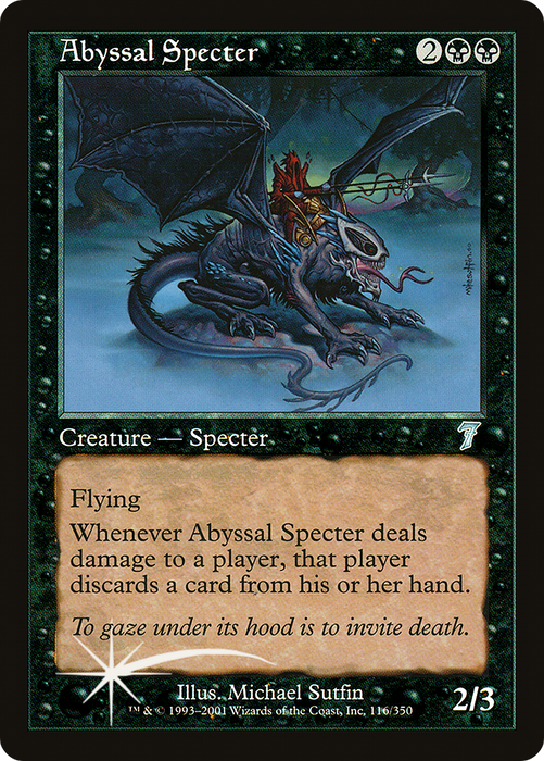 Abyssal Specter (7ED-116★) - uncommon - Foil