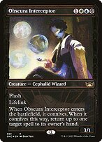 Obscura Interceptor (SNC-389) - rare: (Showcase) - Foil