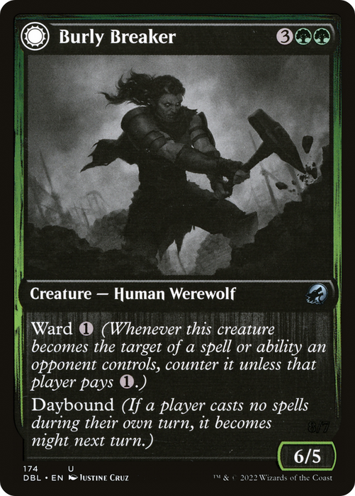 Burly Breaker // Dire-Strain Demolisher (DBL-174) - uncommon: (Double Faced Transform) - Foil