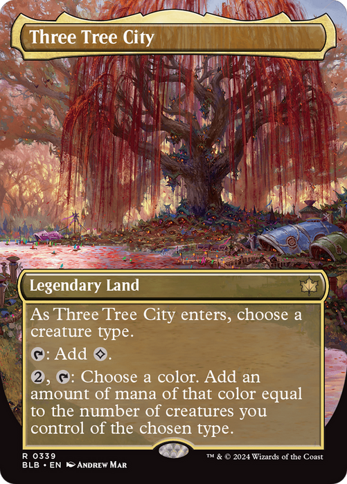Three Tree City (BLB-339) - rare (Borderless) - Foil