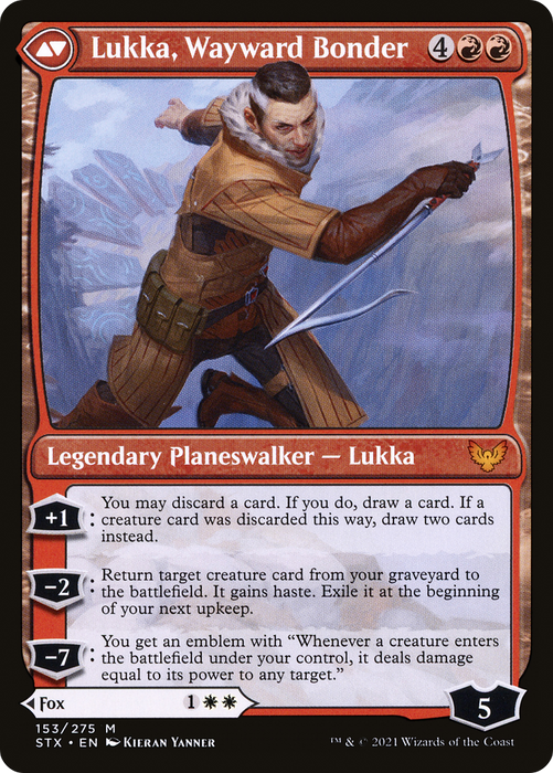 Mila, Crafty Companion // Lukka, Wayward Bonder (STX-153) - mythic - Foil