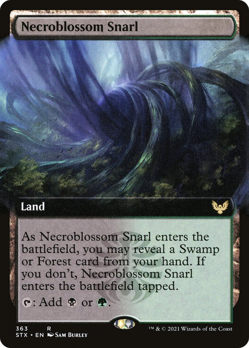 Necroblossom Snarl (STX-363) - rare: (Extended Art) - Foil