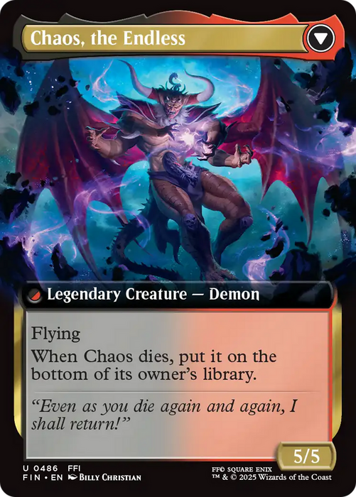 Garland, Knight of Cornelia // Chaos, the Endless (FIN-486) - uncommon: (Extended Art) - Foil