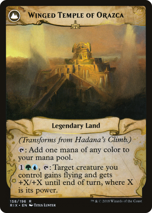 Hadana's Climb // Winged Temple of Orazca (RIX-158) - rare: (compasslanddfc)