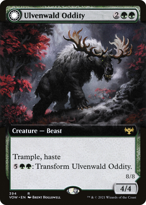 Ulvenwald Oddity // Ulvenwald Behemoth (VOW-394) - rare: (Extended Art, Double Faced Transform) - Foil