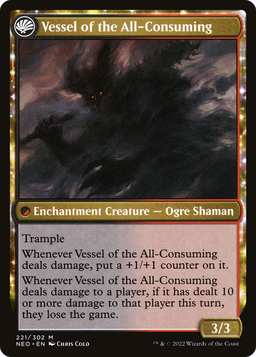 Hidetsugu Consumes All // Vessel of the All-Consuming (NEO-221) - mythic: (fandfc, enchantment) - Foil