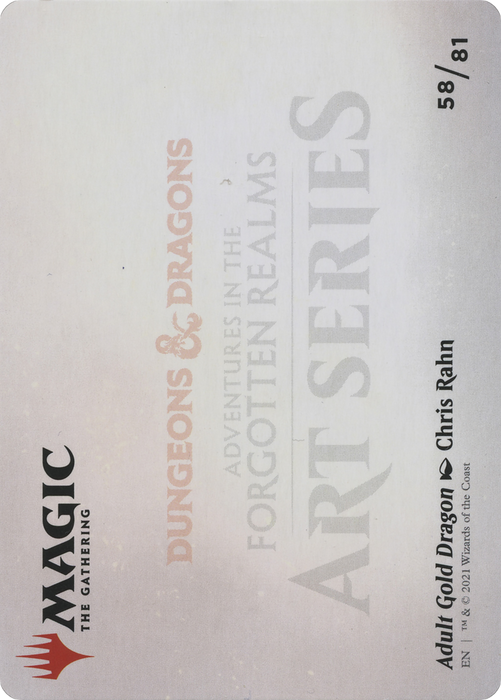 Adult Gold Dragon // Adult Gold Dragon (AAFR-058) - common (Borderless)