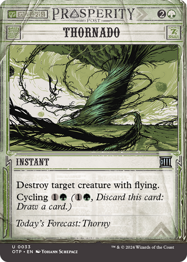 Thornado (OTP-033) - uncommon: (Showcase) (Borderless) - Foil