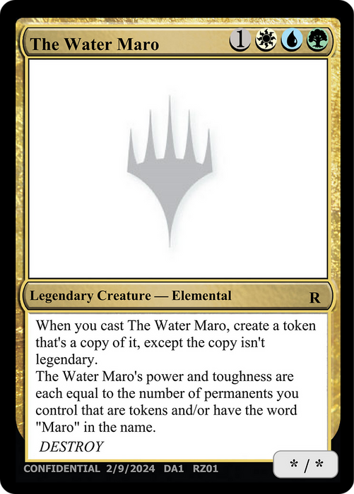 The Water Maro (UNK-RZ01B) - rare