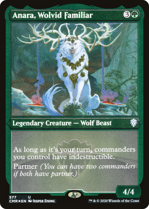 Anara, Wolvid Familiar (CMR-577) - uncommon - Etched Foil