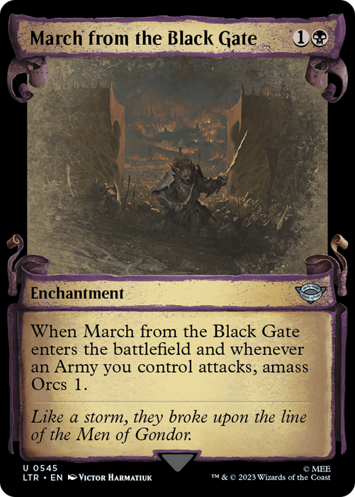March from the Black Gate (LTR-545) - uncommon: (Showcase)