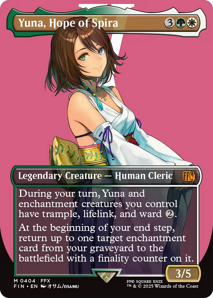 Yuna, Hope of Spira (FIN-404) - mythic (Borderless) - Foil