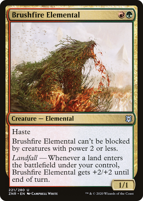 Brushfire Elemental (ZNR-221) - uncommon - Foil