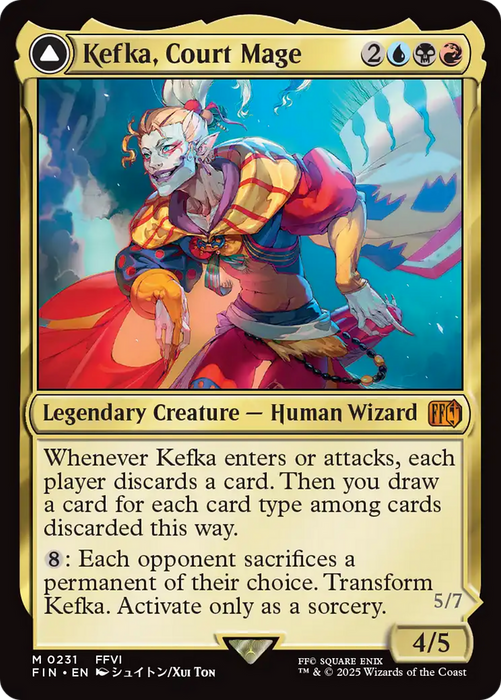 Kefka, Court Mage // Kefka, Ruler of Ruin (FIN-231) - mythic