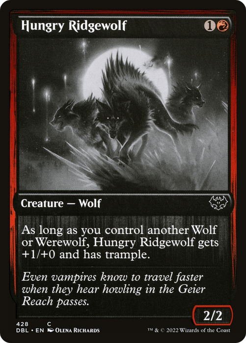 Hungry Ridgewolf (DBL-428) - common - Foil