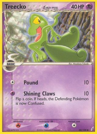 Treecko (Delta Species) (068/100) - CG  - Common - Reverse Holofoil