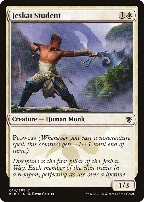 Jeskai Student (KTK-014) - common - Foil