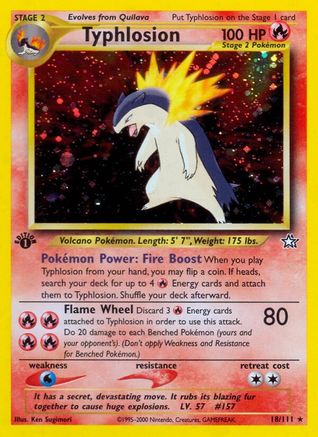 Typhlosion (18) (018/111) - NG  - Holo Rare - 1st Edition Holofoil