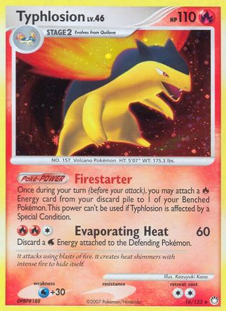 Typhlosion (016/123) - MT  - Holo Rare - Holofoil