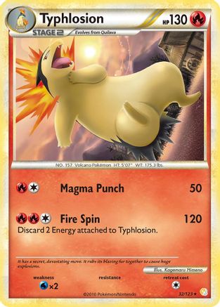 Typhlosion (032) - HS  - Rare - Reverse Holofoil