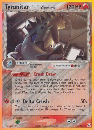 Tyranitar (Delta Species) (016) - DS  - Holo Rare - Holofoil