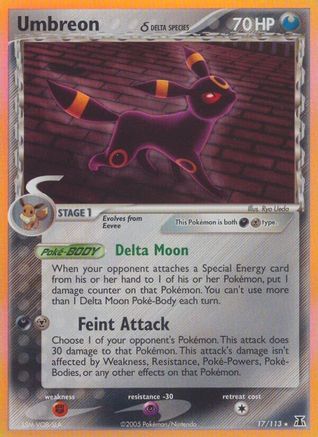 Umbreon (Delta Species) (017) - DS  - Holo Rare - Holofoil