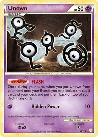 Unown (55) (055) - HS  - Uncommon - Reverse Holofoil