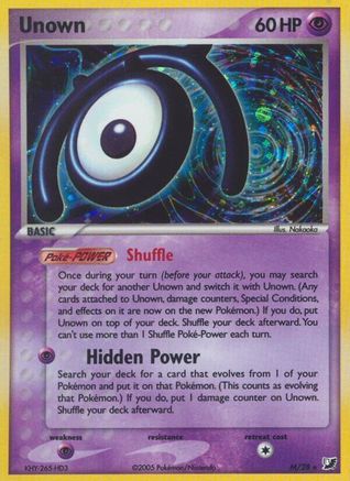 Unown (M) (00M) - UF  - Holo Rare - Holofoil