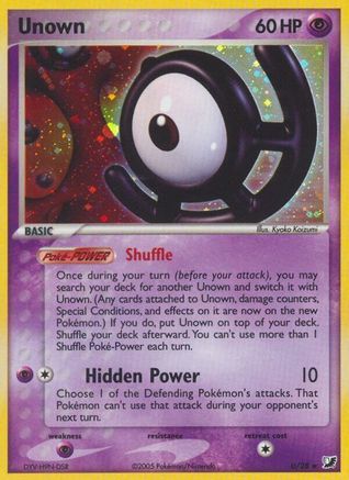 Unown (U) (00U) - UF  - Holo Rare - Holofoil