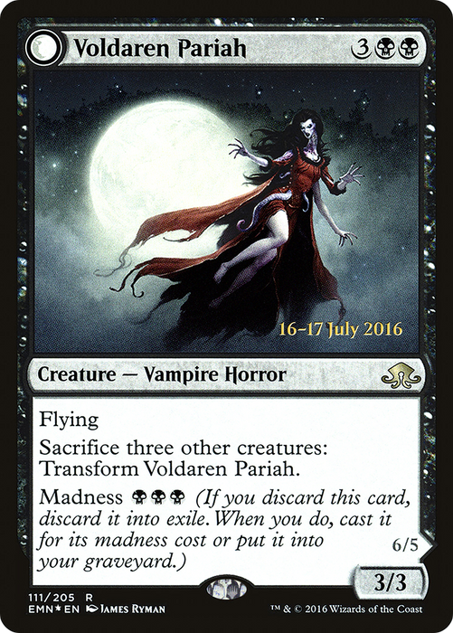 Voldaren Pariah // Abolisher of Bloodlines (PRE-111S) - rare: (mooneldrazidfc) - Foil