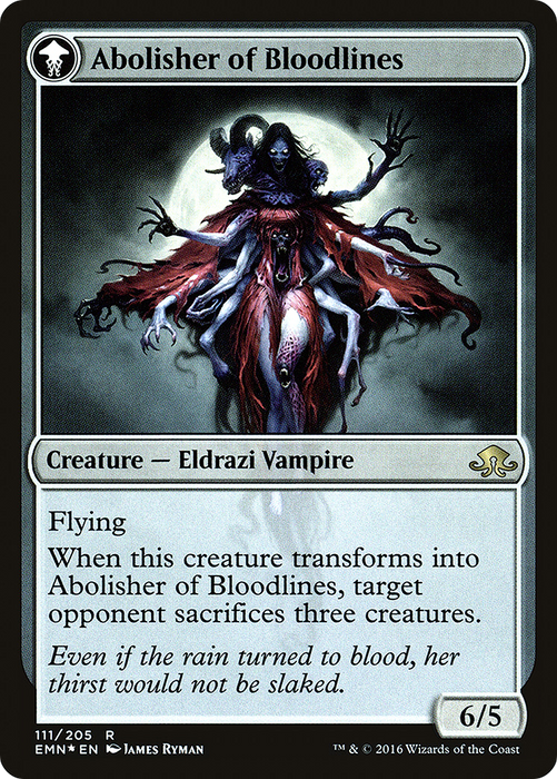 Voldaren Pariah // Abolisher of Bloodlines (PRE-111S) - rare: (mooneldrazidfc) - Foil