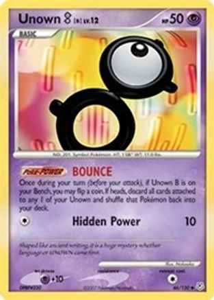 Unown [B] (066/130) - DAP  - Uncommon - Reverse Holofoil