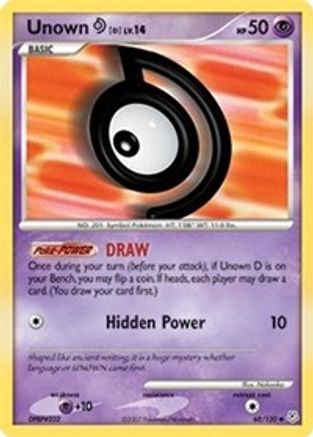 Unown [D] (068/130) - DAP  - Uncommon - Reverse Holofoil
