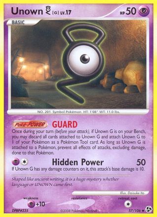 Unown [G] (057/106) - GE  - Uncommon - Reverse Holofoil