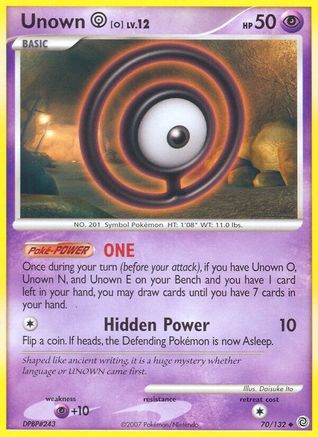 Unown [O] (070) - SW  - Uncommon - Reverse Holofoil