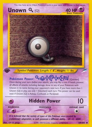 Unown [Q] (059/105) - ND  - Uncommon - Unlimited