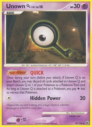 Unown [Q] (049/100) - MD  - Uncommon - Reverse Holofoil
