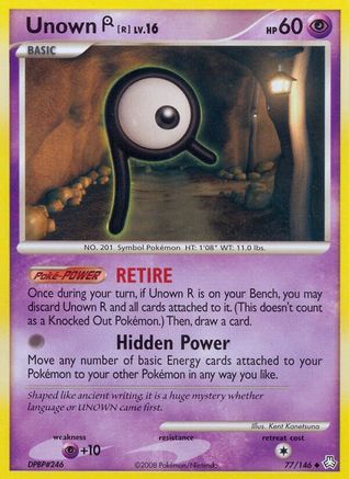 Unown (R) (077/146) - LA  - Uncommon - Reverse Holofoil