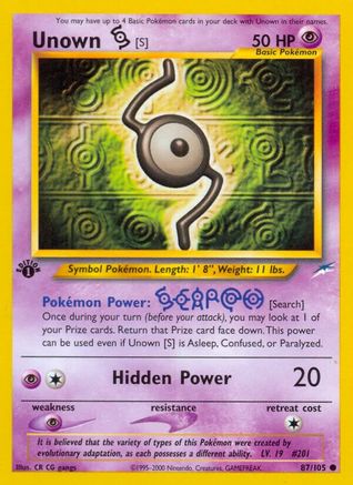 Unown [S] (087/105) - ND  - Common - Unlimited