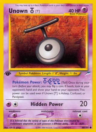 Unown [T] (088/105) - ND  - Common - 1st Edition