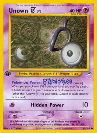 Unown [V] (089/105) - ND  - Common - Unlimited